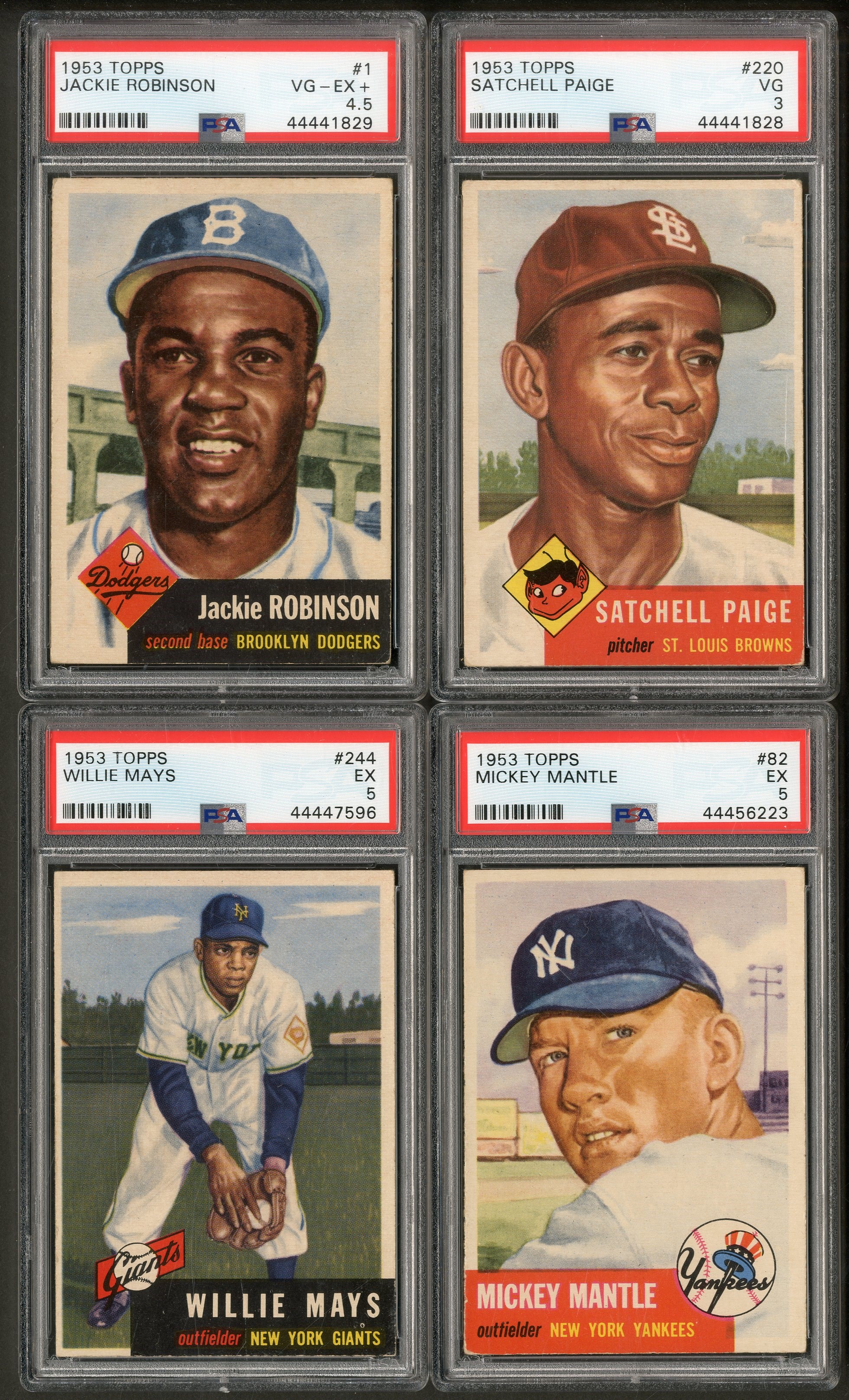 - 1953 Topps Near Complete Set with PSA 5 Mantle (265/274)
