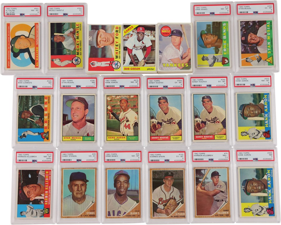Baseball and Trading Cards - 1960s Topps Hall of Famer Collection with (13) PSA Graded (140+)