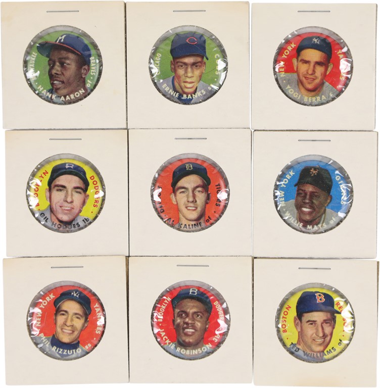 - Mint 1956 Topps Pins Complete Set (60)