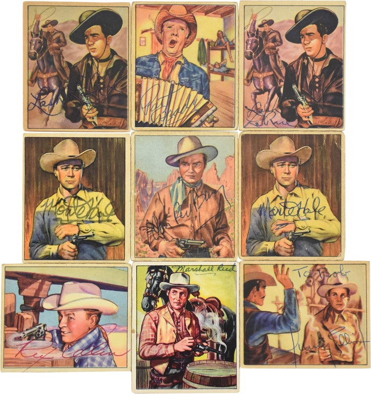 1949 Wild West Complete Set with (9) Signed Cowboys