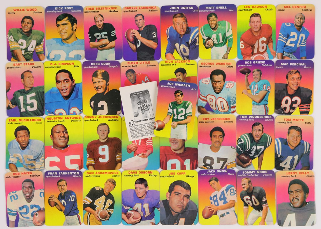- 1970 Topps Football Glossy Complete Set (33/33)
