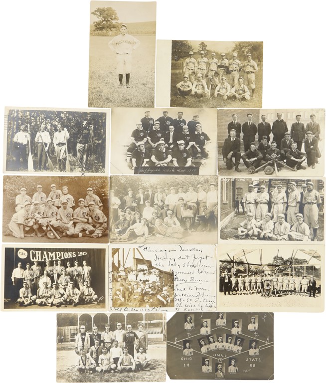 Baseball and Trading Cards - Early 1900s Baseball Real Team Photo Postcards (13)