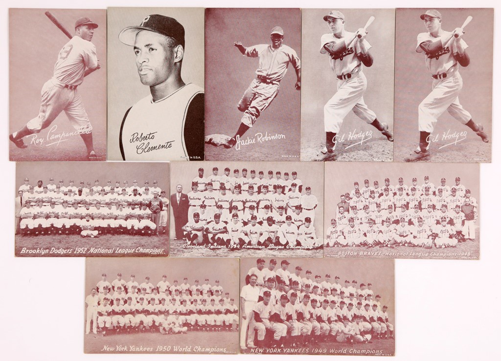 - 1947-66 Exhibits w/ Team Cards and Hall of Famers (31)