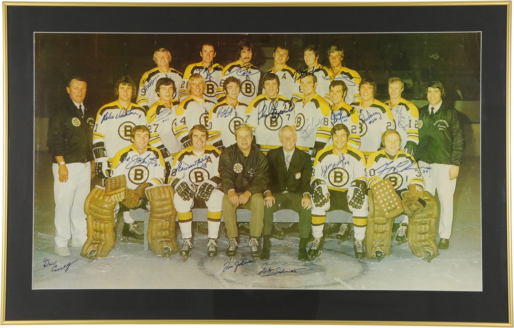 Bobby Orr And The Boston Bruins - Huge 1970-71 Boston Bruins Team-Signed Poster