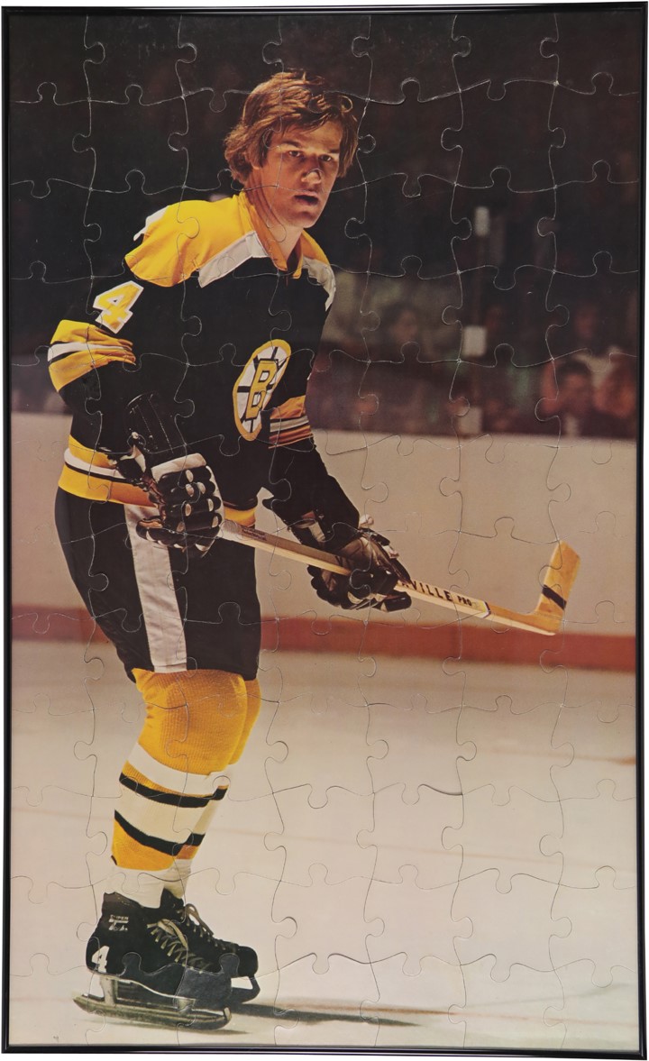 Bobby Orr And The Boston Bruins - Circa 1972 Very Rare Giant Sized Bobby Orr Puzzle