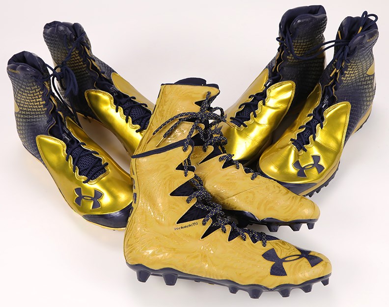 Football - Three Pairs of Notre Dame Football Cleats