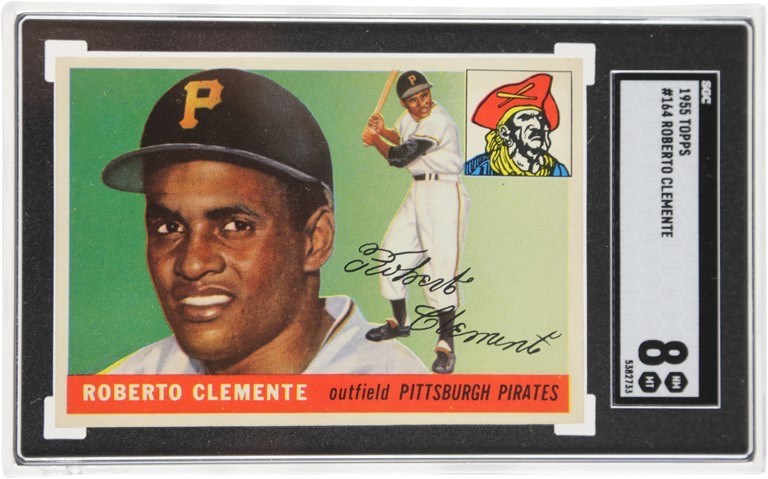 Baseball and Trading Cards - 1955 Topps Roberto Clemente Rookie (SGC 8)