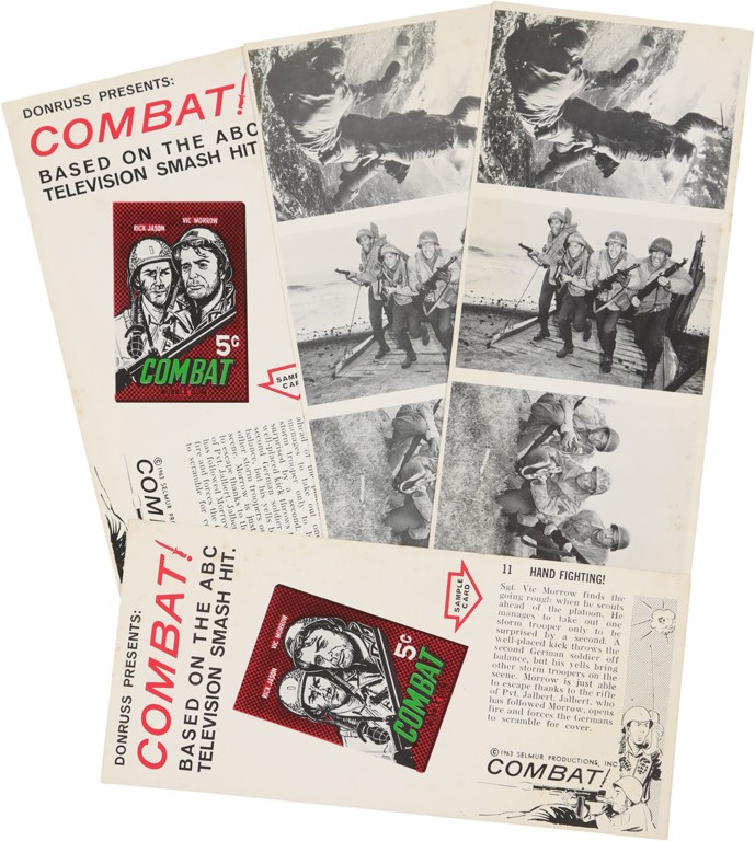 1963 Donruss "Combat" Advertising Strips (4)