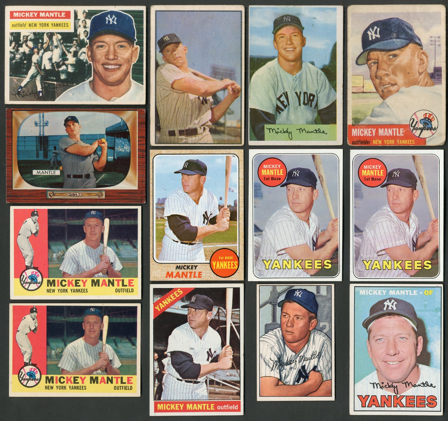 Baseball and Trading Cards - 1952-69 Topps & Bowman Mickey Mantle Collection (70)