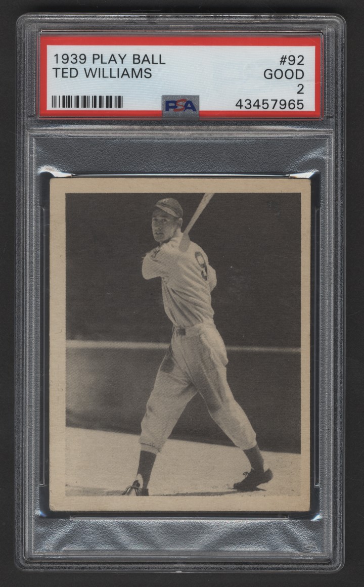 Baseball and Trading Cards - 1939 Play Ball #92 Ted Williams Rookie PSA GOOD 2