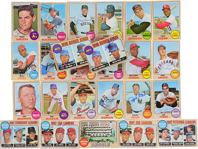 - 1968 Topps Signed Partial Set with Two Ryan Rookies (487)