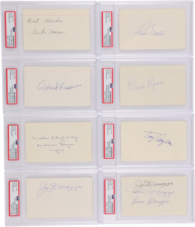 Baseball Autographs - Signed Index Card Hoard with Major Names (10,000+)