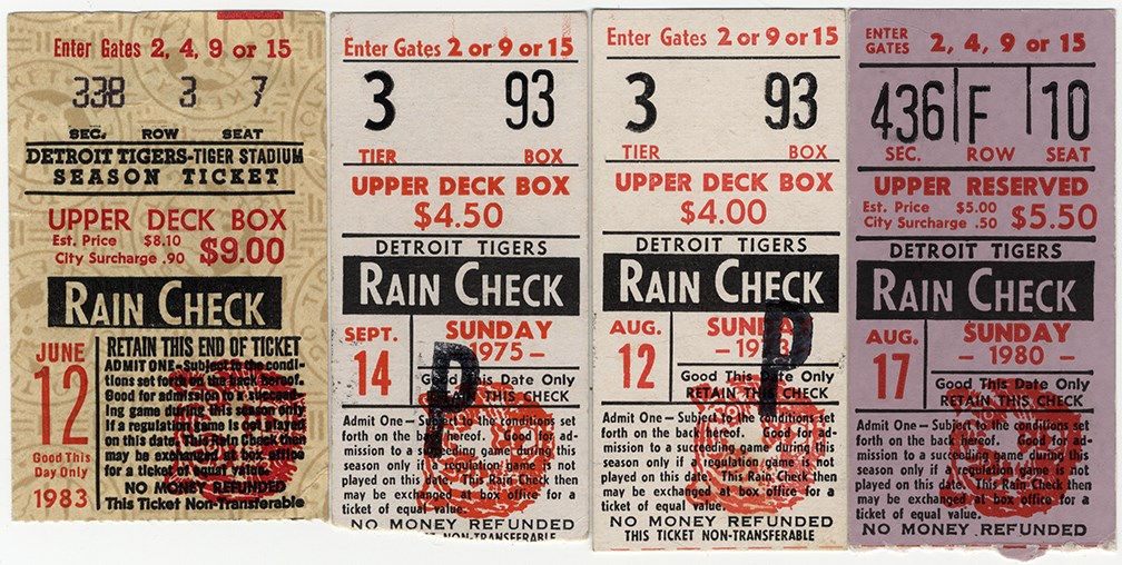 Ty Cobb and Detroit Tigers - Important Detroit Tigers Tickets (4)