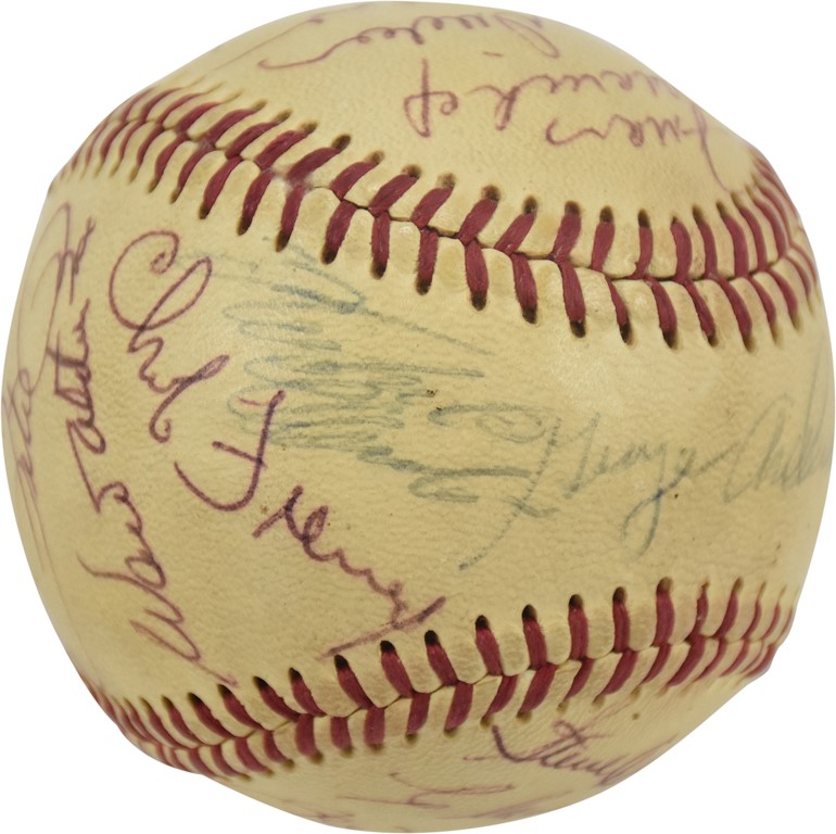 1971 National League All-Star Team-Signed Baseball with Clemente (PSA)