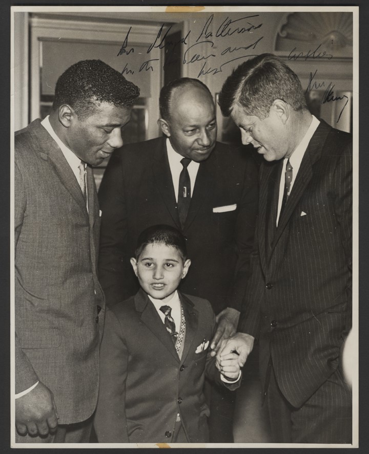 Rock And Pop Culture - John F. Kennedy Signed Photograph to Floyd Patterson (PSA)