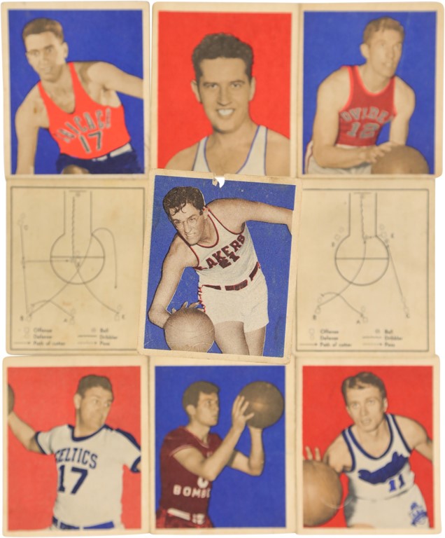 Basketball Cards - 1948 Bowman Basketball Near-Complete Set w/Mikan Rookie (30+)
