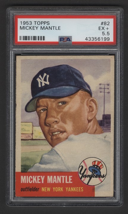 - 1953 Topps Partial Set with PSA 5.5 Mantle (161/274)