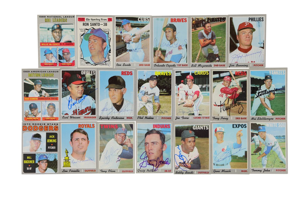 - 1970 Topps Signed Partial Set with Hall of Famers (575+)