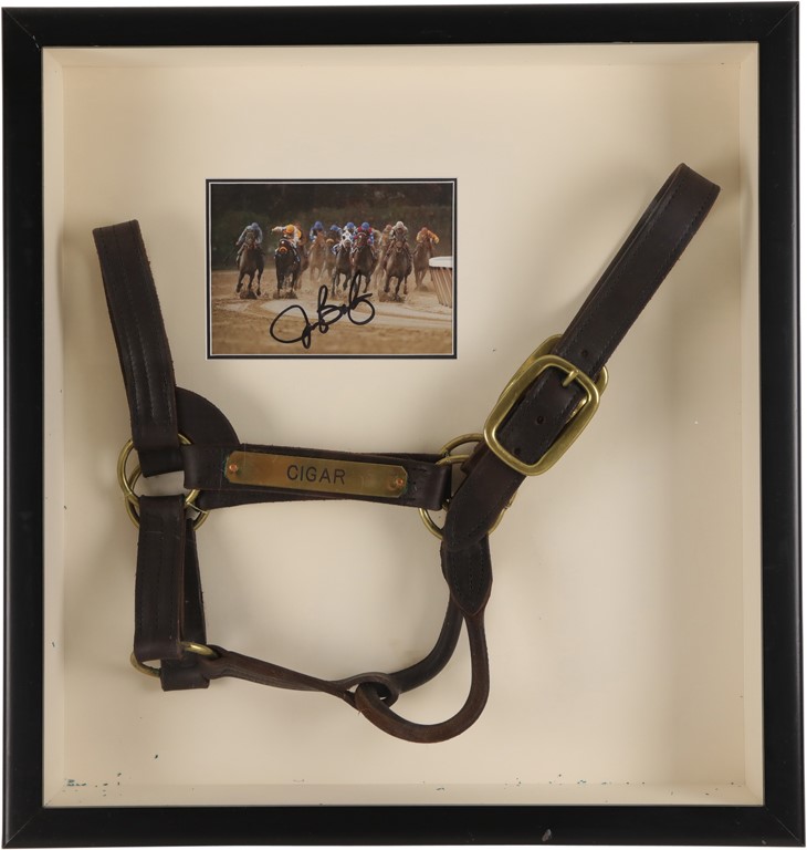 "Cigar" Halter with Jockey Signed Photo