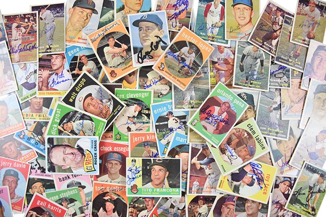 Baseball and Trading Cards - 1950s-60s Topps Signed Partial Sets (215+)