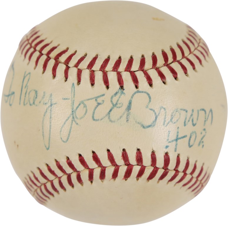 Baseball Autographs - Joe E. Brown "402" Signed Baseball (JSA LOA)