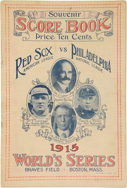 - 1915 Boston Red Sox World Series Program