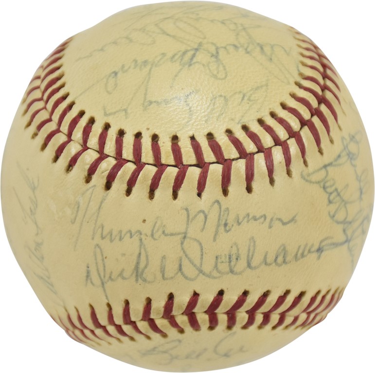 - 1973 American League All-Star Team-Signed Ball w/Munson (PSA)