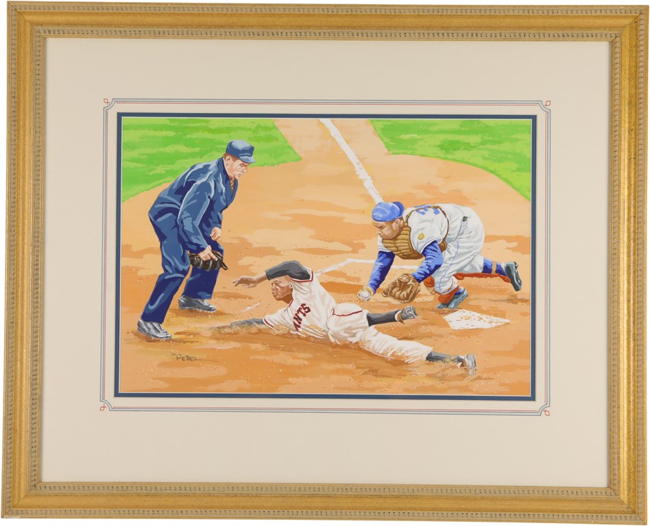 Mickey Mantle artwork by Dick Perez featured - Sports Collectors