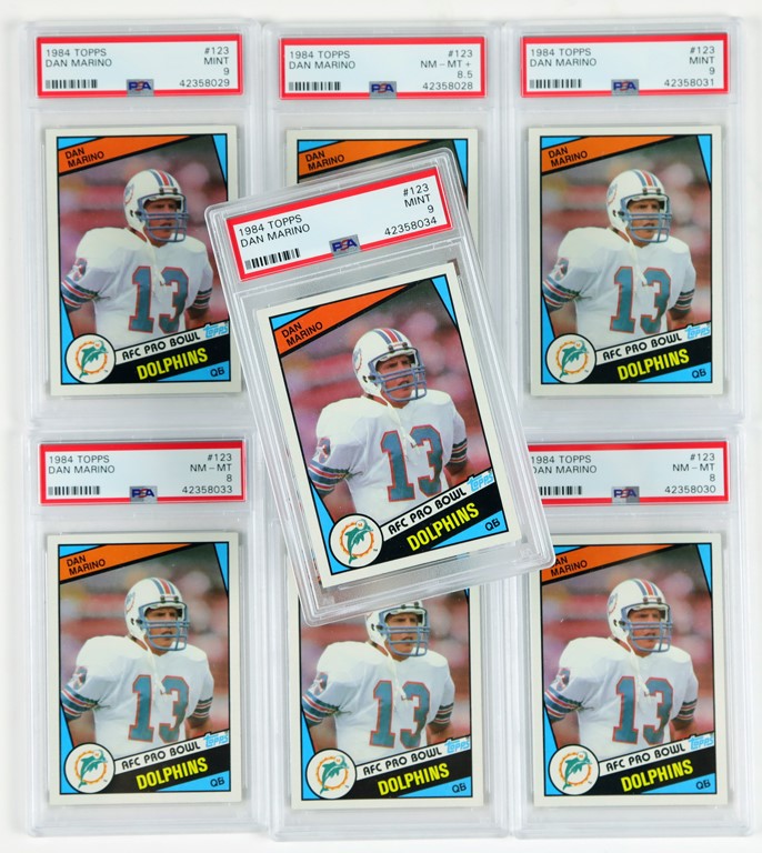 - 1984 Topps Dan Marino Rookie Card Graded Collection PSA (7)