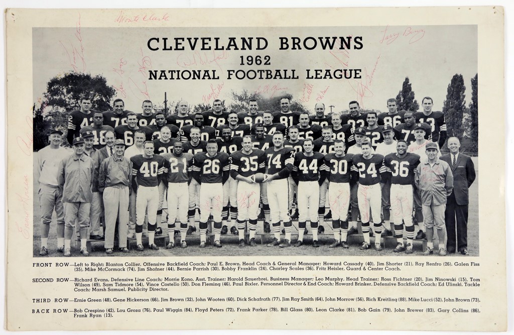 - 1962 & 1963 Cleveland Browns Team Photographs - One Team Signed