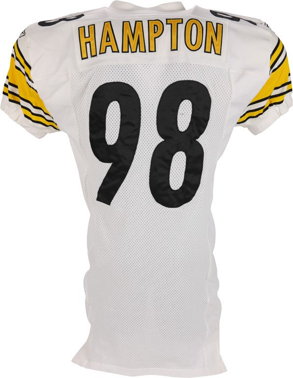 Football - 2001 Casey Hampton Pittsburgh Steelers Game Worn Jersey (Steelers Letter)