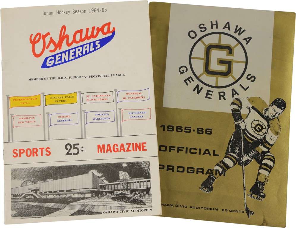 Bobby Orr And The Boston Bruins - Two Bobby Orr Oshawa Generals Programs