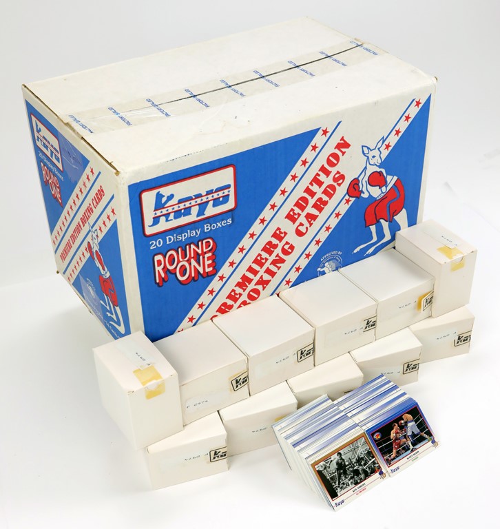 Boxing Cards - Unopened 1991 Kayo Boxing Wax Box Case & Factory Sets
