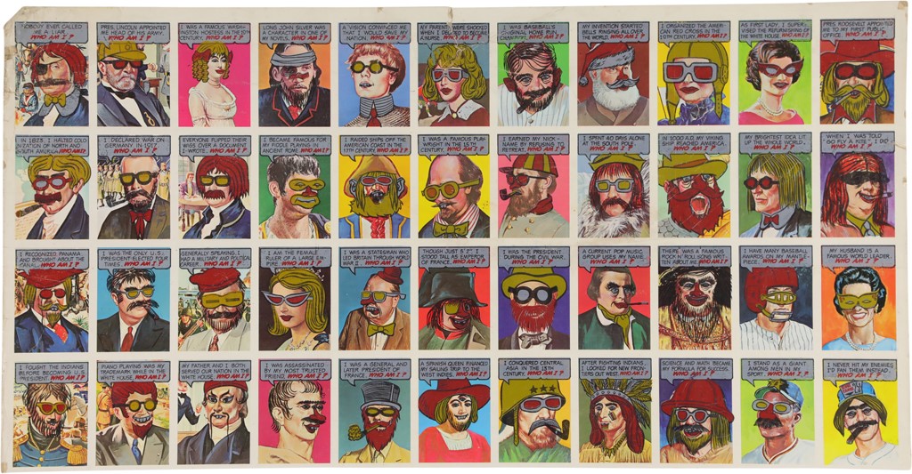 Baseball and Trading Cards - 1967 Topps "Who Am I?" Uncut Sheet