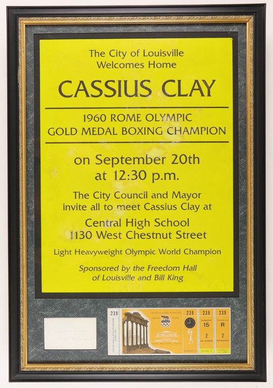 Muhammad Ali & Boxing - 1960 Cassius Clay "Welcome Home" Olympic Display