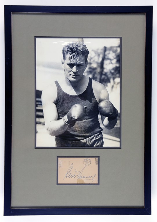 Muhammad Ali & Boxing - 1938 Gene Tunney GPC with Oversized Type 1 Photo