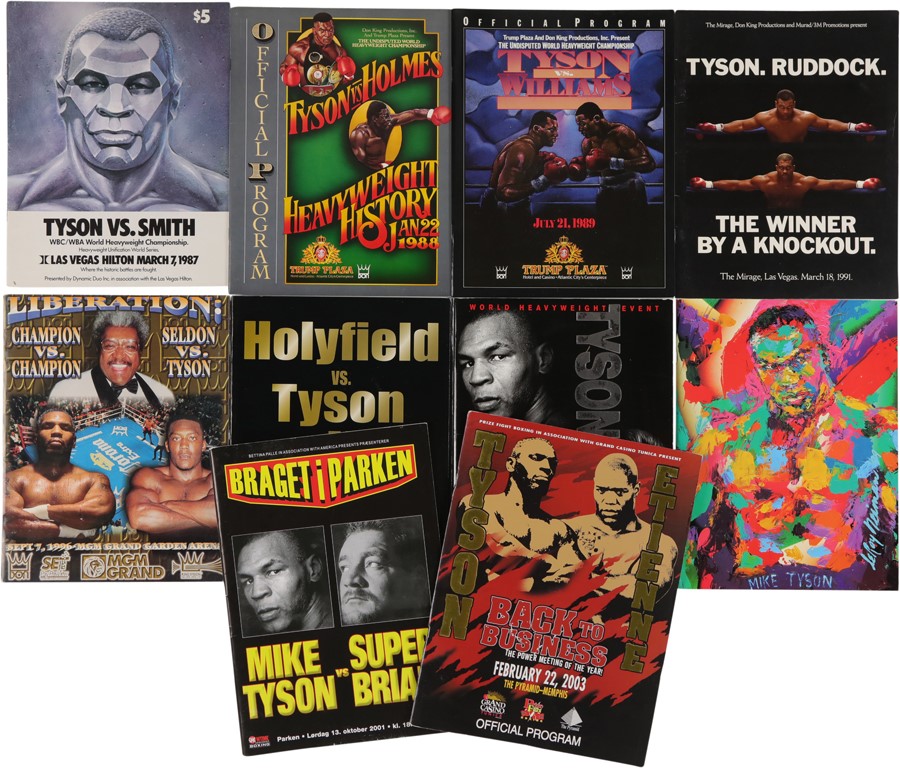 Muhammad Ali & Boxing - Mike Tyson Fight Program Collection (10+)