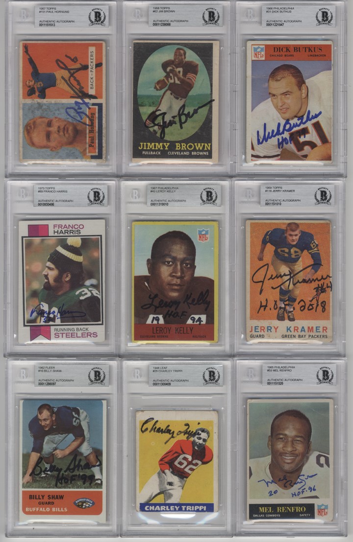 - Amazing Football Hall of Famer Signed Rookie Collection - All BGS (50+)
