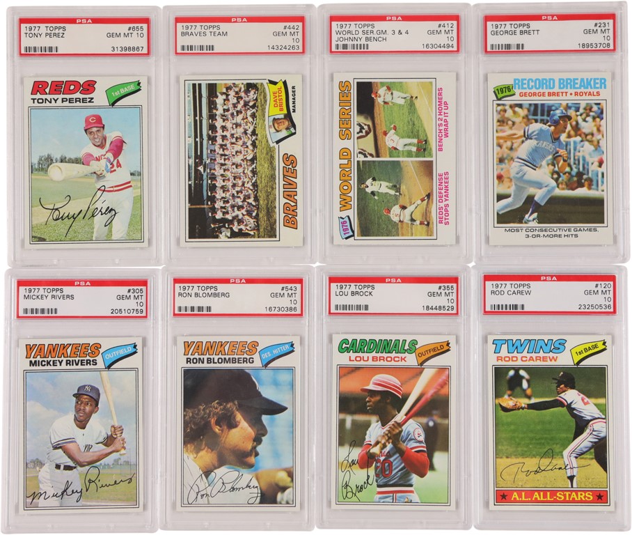 1977 Topps PSA GEM MINT 10 Graded Collection with Hall of Famers (120)