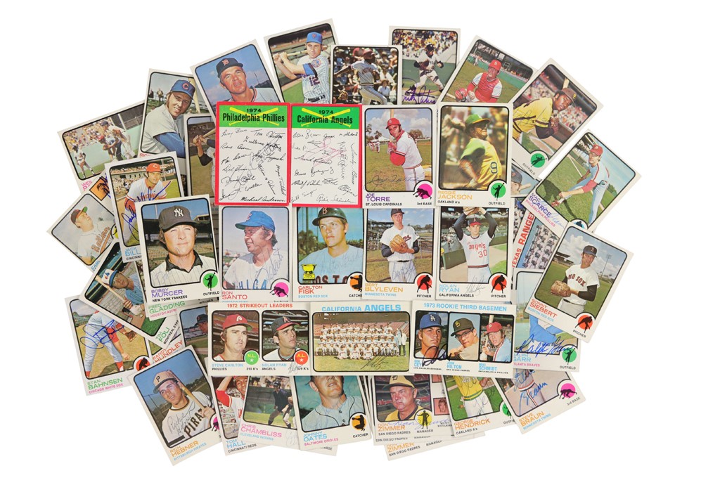 1973 Topps Signed Partial Set with Schmidt RC (875+ Cards)