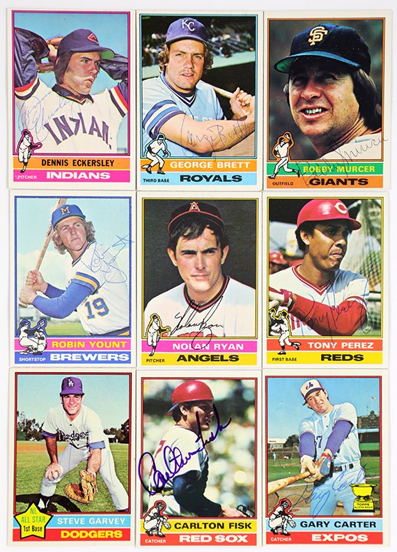 Baseball and Trading Cards - 1976 Topps Signed Partial Set with Big Names (760+ Cards)