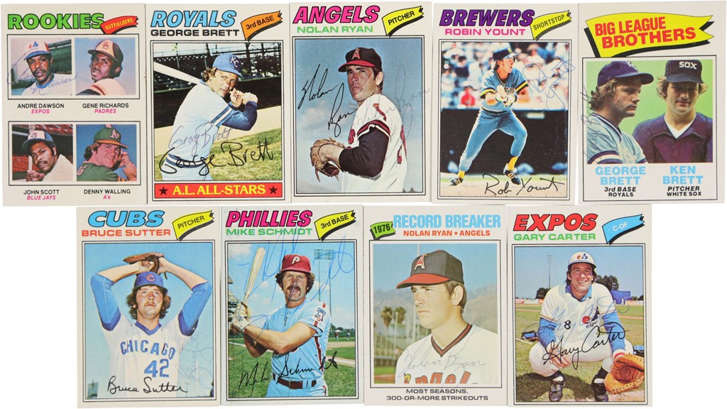 Baseball and Trading Cards - 1977 Topps Signed Partial Set with Big Names (700+ Cards)
