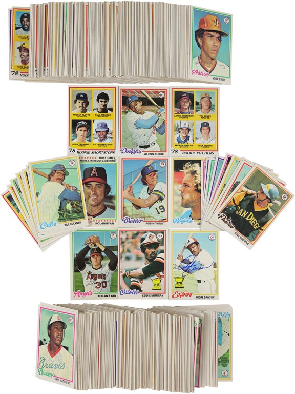 Baseball and Trading Cards - 1978 Topps Signed Near Complete Set with Rookies & HOFers (800+ Cards)