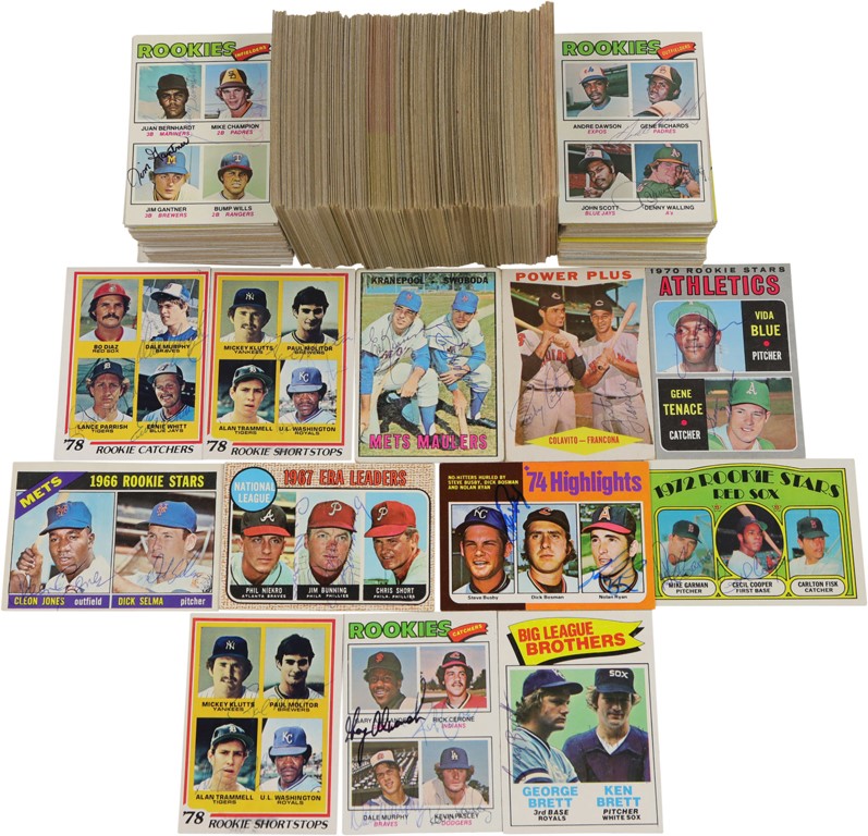 Baseball and Trading Cards - 1960's-70 Topps Multi-Signed Rookies and Insert Collection (450+)