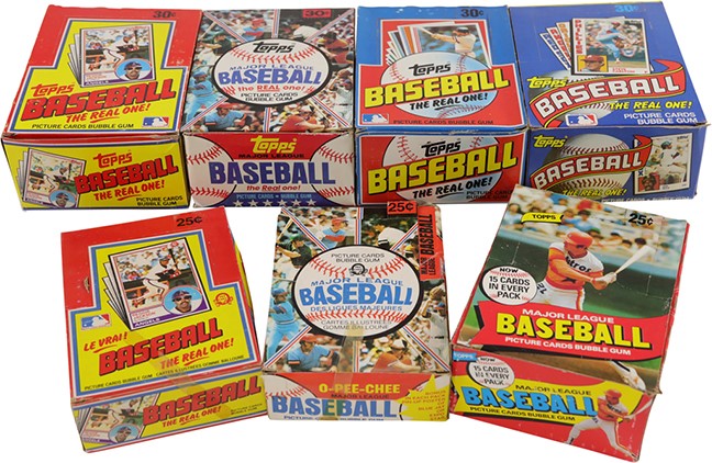 - 1980-1984 Topps & O-Pee-Chee Unopened Baseball Box Run (7 Boxes)