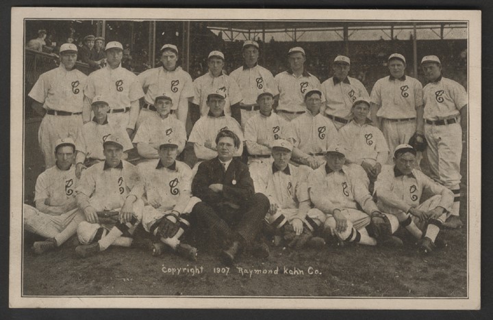 - 1907 Raymond Kahn Company Cleveland Indians Double Sided Promo Card