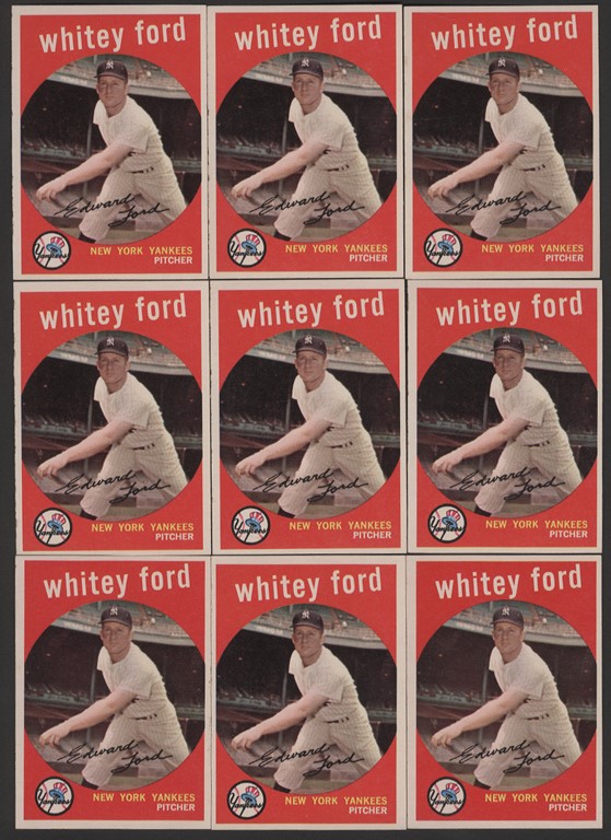 - 1959 Topps Whitey Ford Lot High Grade (9)