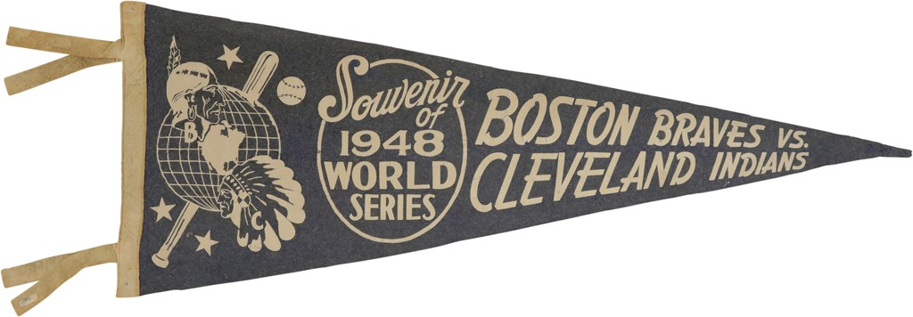 The Cleveland Indians 1948 World Series Champions Pennant — DJR  Authentication