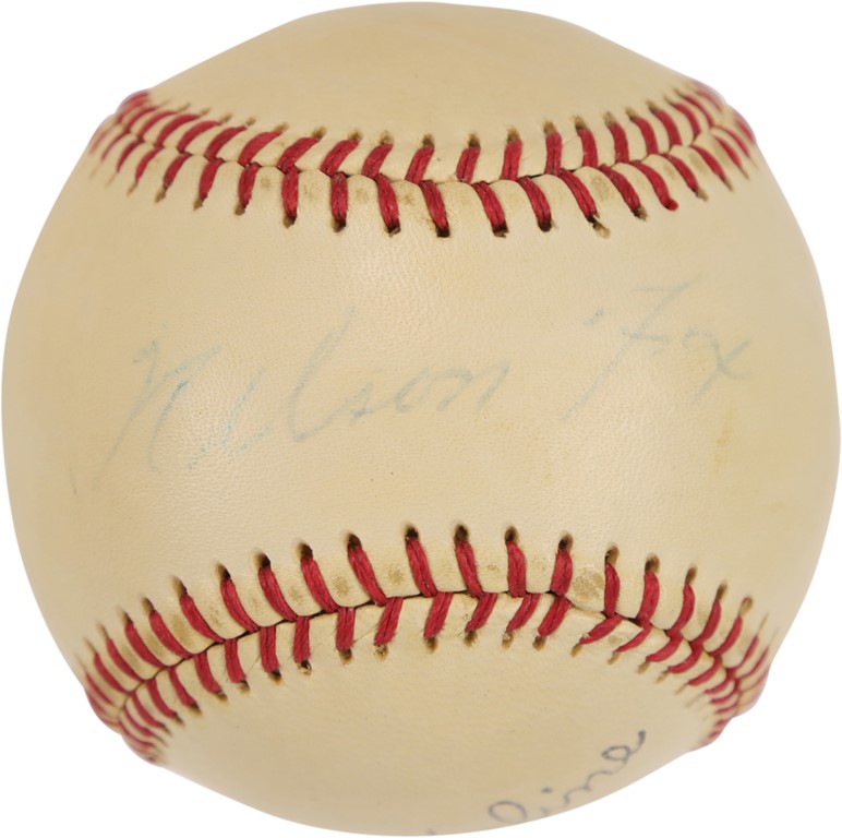 Baseball Autographs - Nellie Fox Single Signed Baseball (PSA)