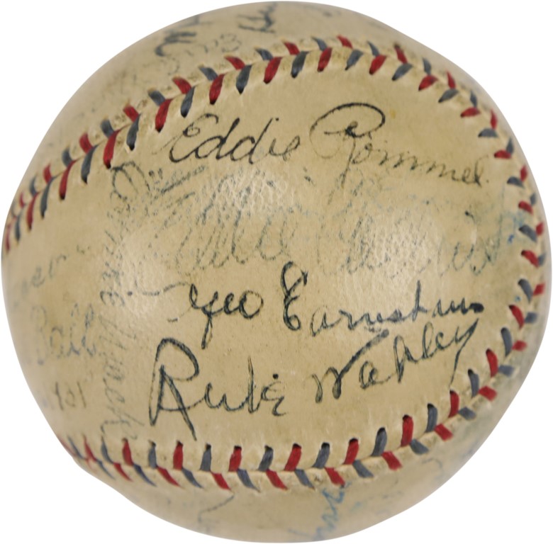 - 1931 Philadelphia Athletics Team Signed Baseball w/Jimmie Foxx (JSA)